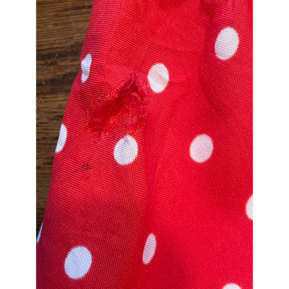 Missy H Red Multi Pattern A-line Vintage Midi Dress 16 REPAIR Cutter - Picture 2 of 10